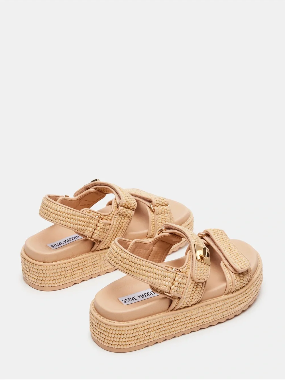 Women’s Steve Madden Tan Raffia Flatform Sandal